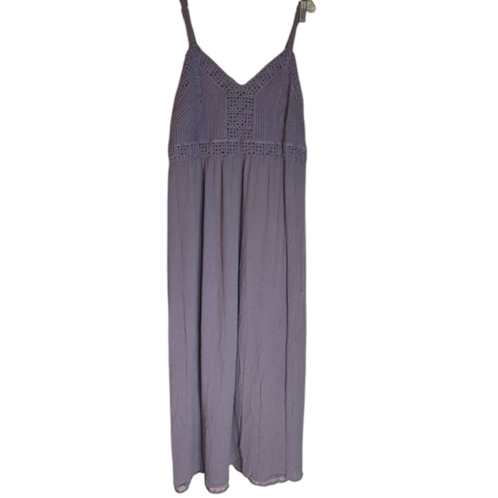 INDIGO THREAD Co. Lavender Crocheted Top Adjustable Straps Dress Size 1XL